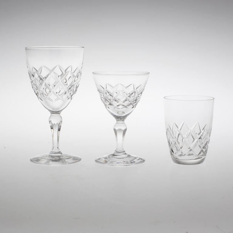 GLASSERVIS, 15 delar, "Karolina", Gunnar Cyrén, Orrefors.