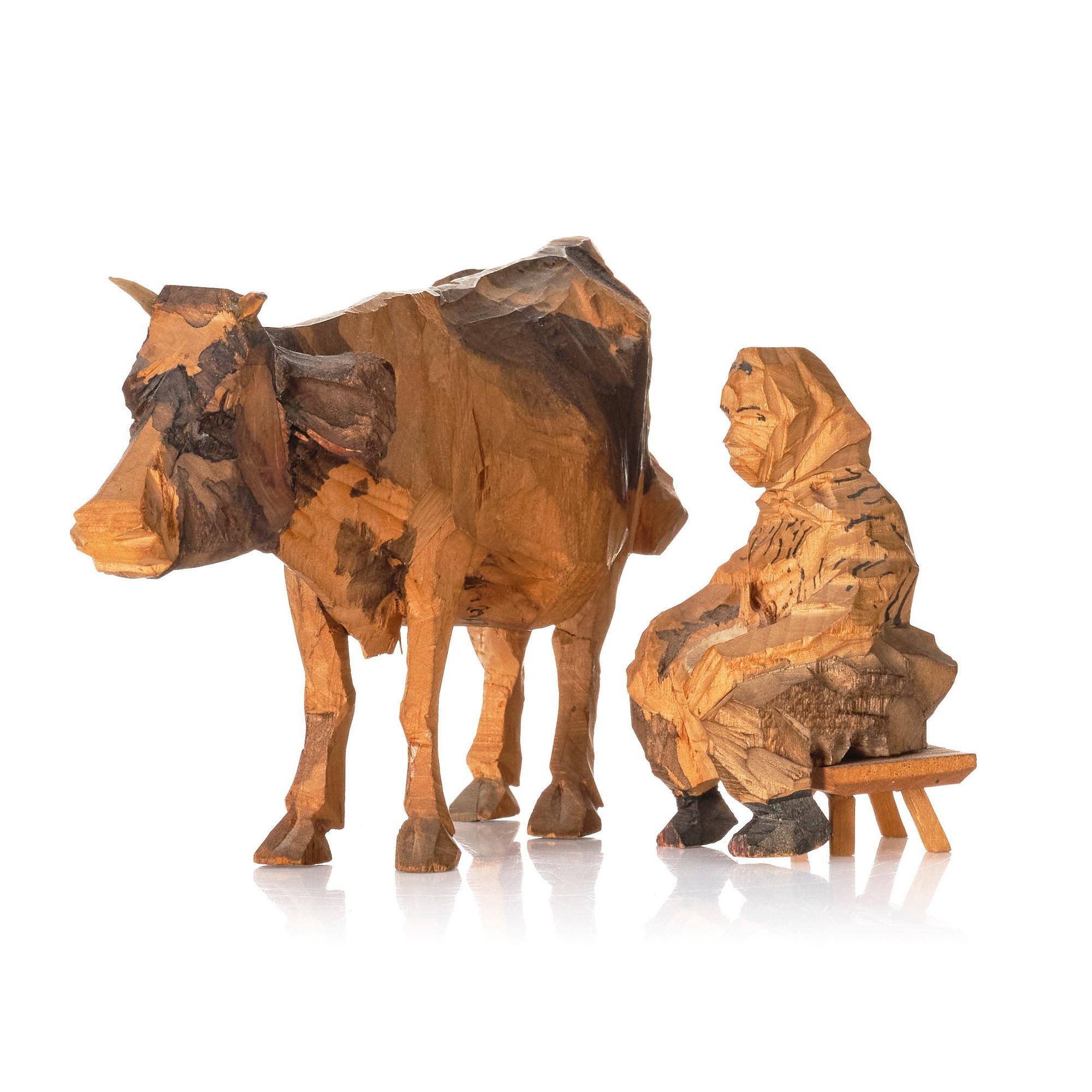 Axel Petersson Döderhultarn, Milkmaid and cow.