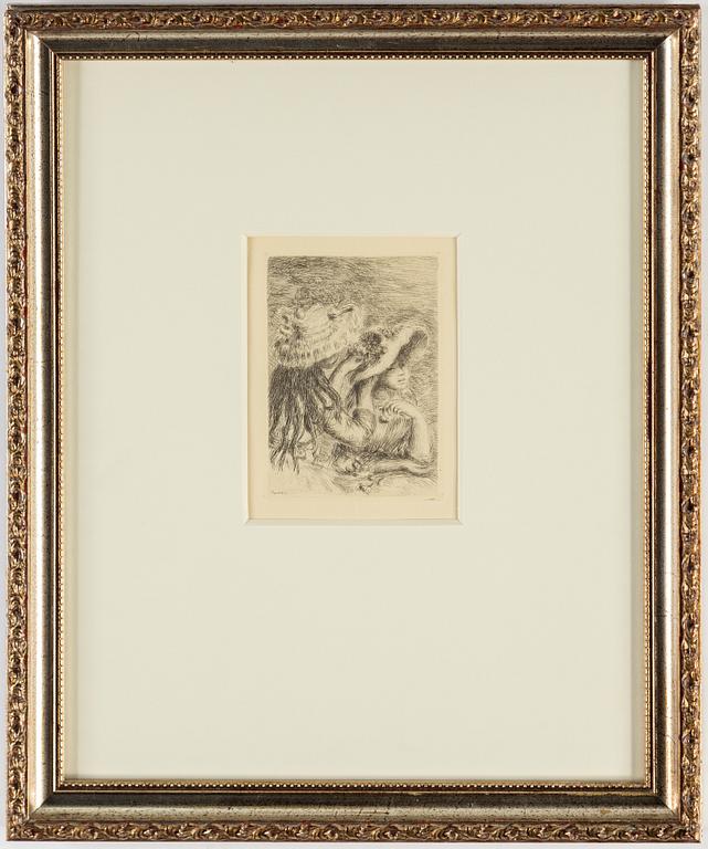 PIERRE-AUGUSTE RENOIR, etching/drypoint, signed in plate.
