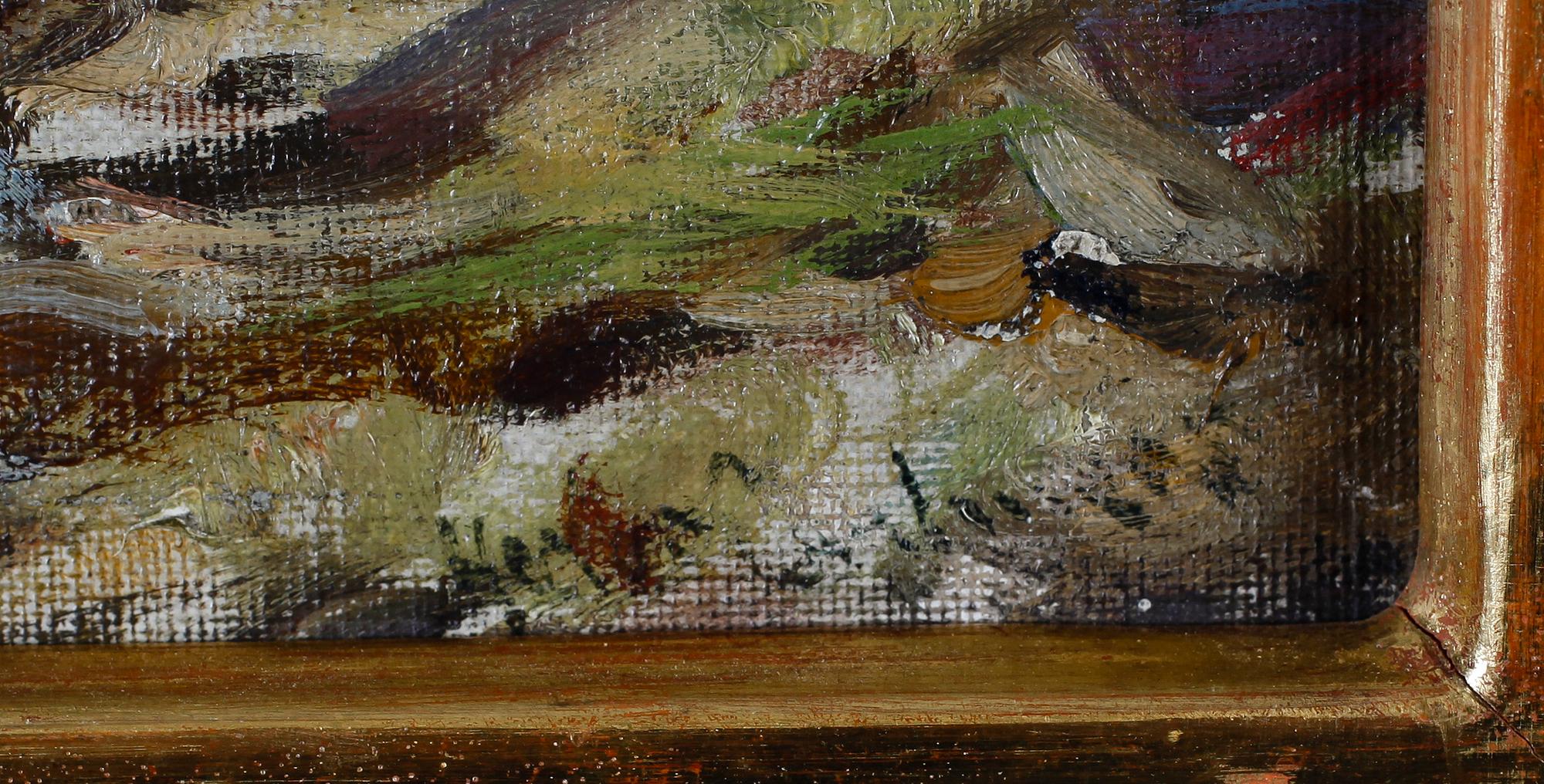 HECTOR CHALMERS, olja på pannå, signerad.