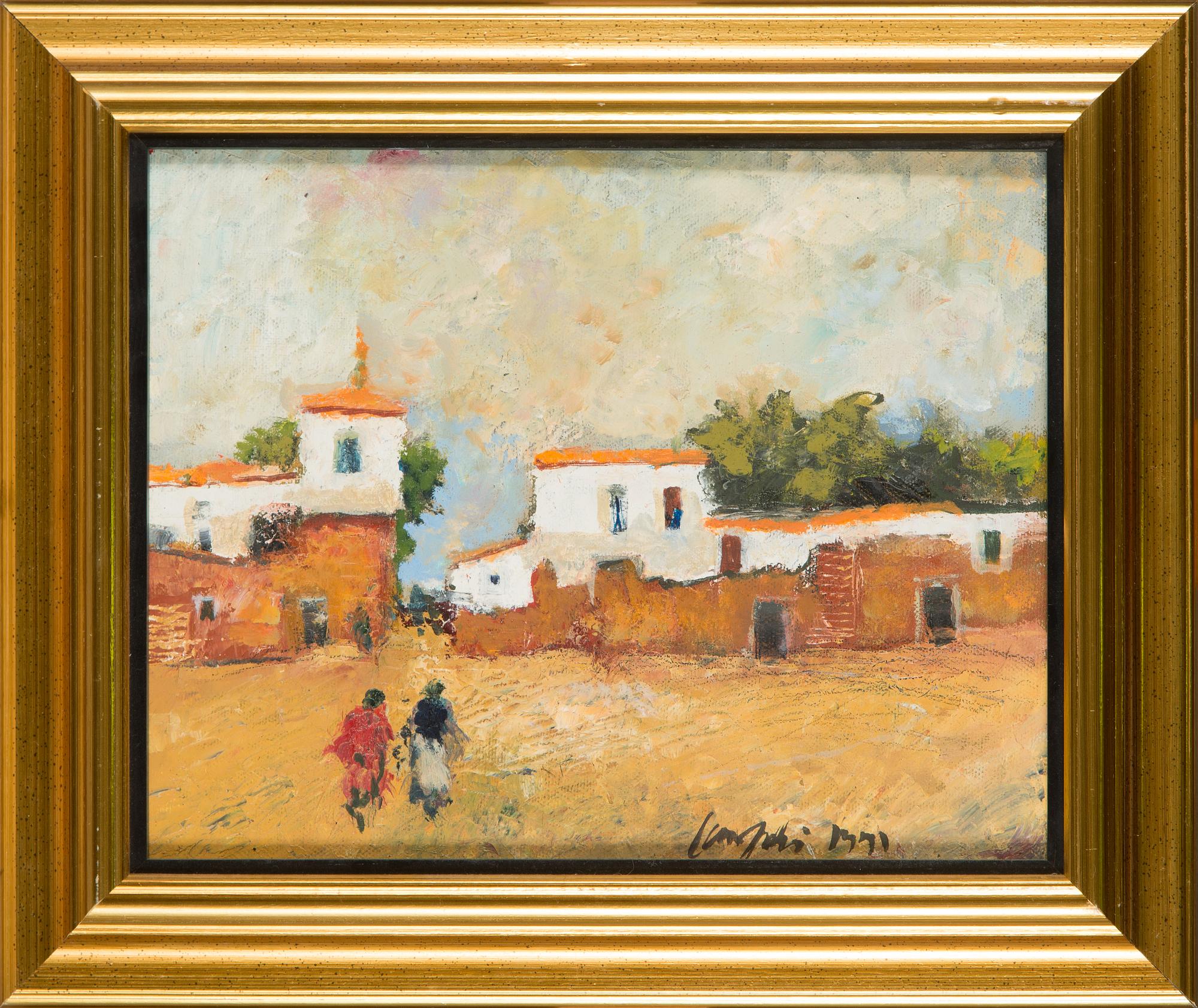 Olli Joki, oil on board, signed and dated 1991.