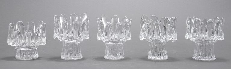 GLASOBJEKT, 12 delar, "Sunflower", Göran Wärff, Kosta, 1900-talets fjärde kvartal.