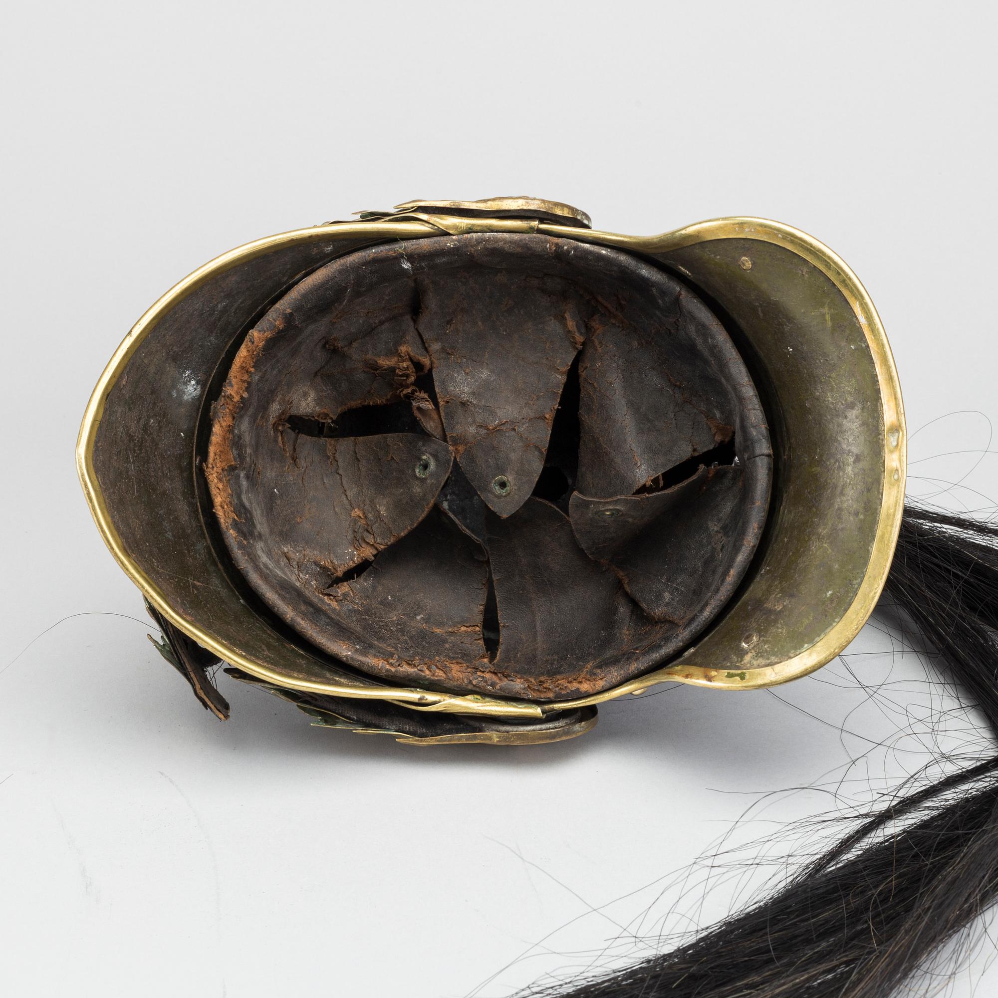 A model 1872 French Cuirassier heavy cavalry Officer helmet.