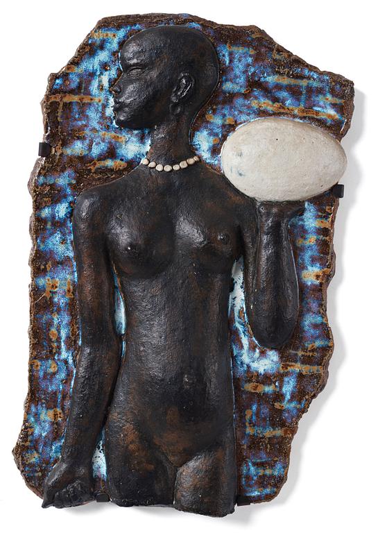 Michael Schilkin, a stoneware wall relief, Arabia, Finland 1940s.