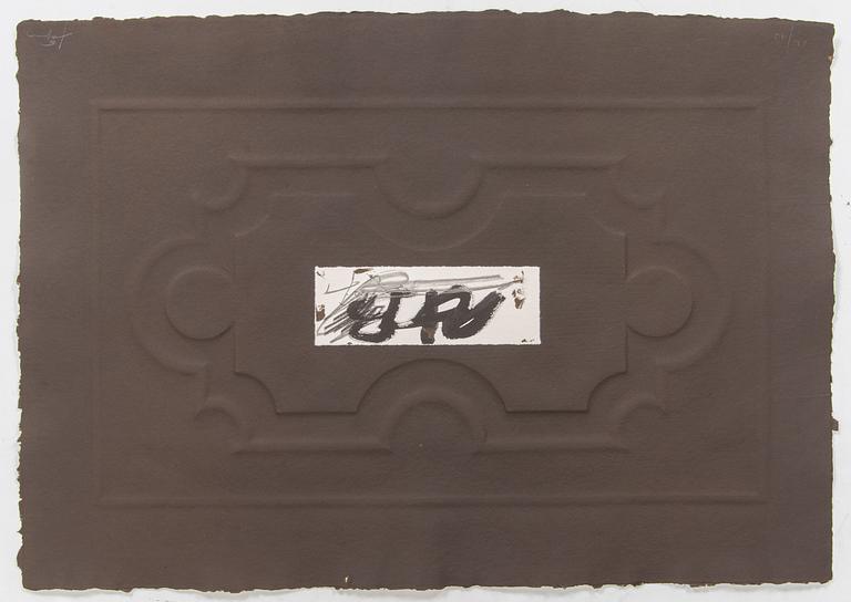 Antoni Tàpies, Mapp med etsningar och färglitografier, 5 st.