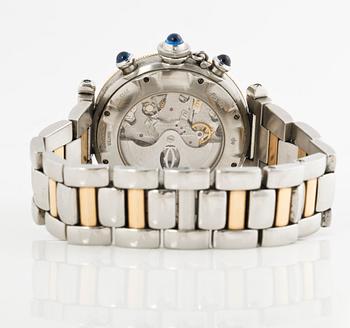 CARTIER, Pasha 38, armbandsur, kronograf, 38,5 mm.