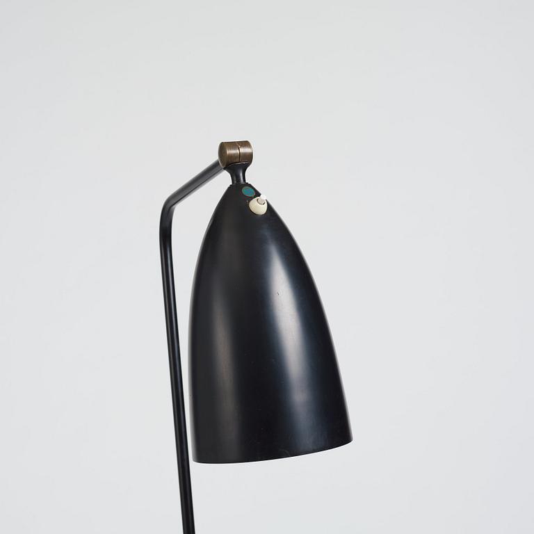 Greta Magnusson Grossman, a black lacquered 'G-33' (Grasshopper) floor light, Bergboms, Malmö Sweden 1950s.