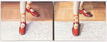 Tomas Kocheisen & Ulrike Hullman, diptych, oil on panel, signed and dated 2000 verso.