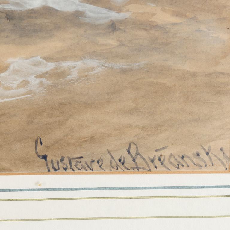 GUSTAVE DE BREANSKI, akvareller, ett par, signerade.