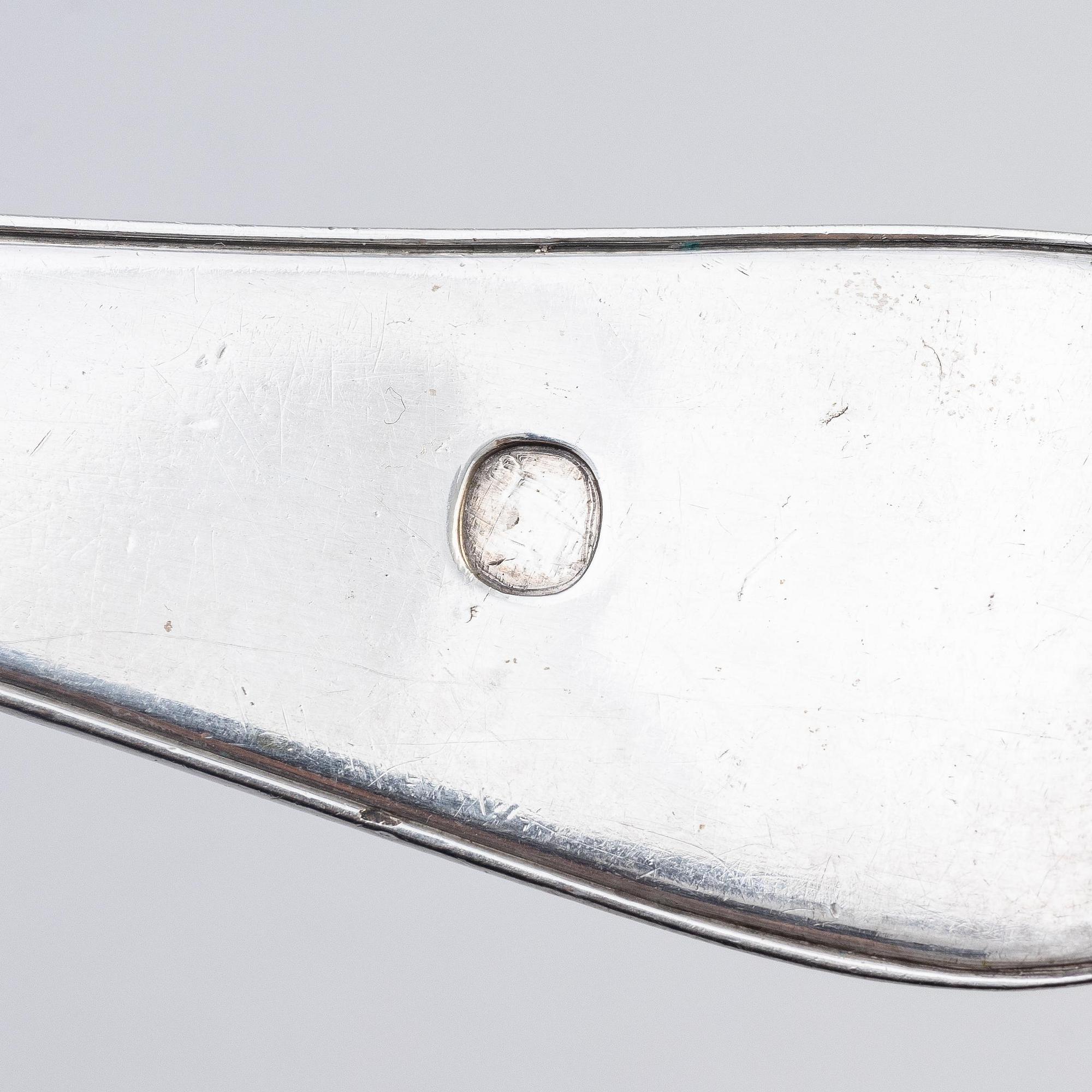 Jakob Lampa, soppslev, silver, Stockholm 1779.
