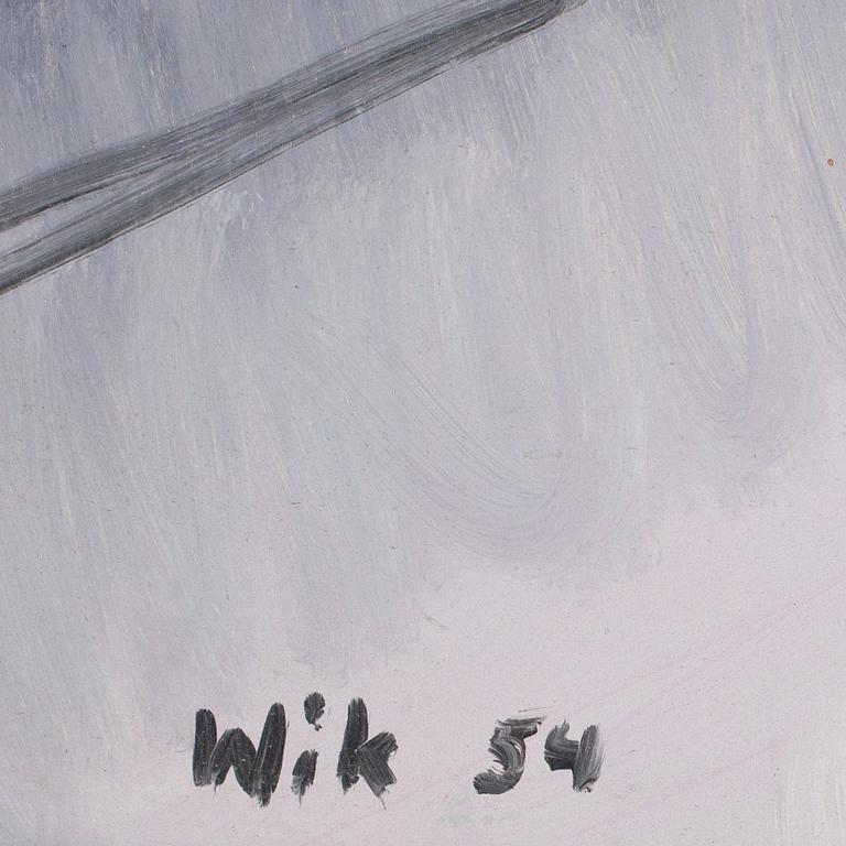 WILHELM WIK, olja på pannå, signerad o daterad -54.