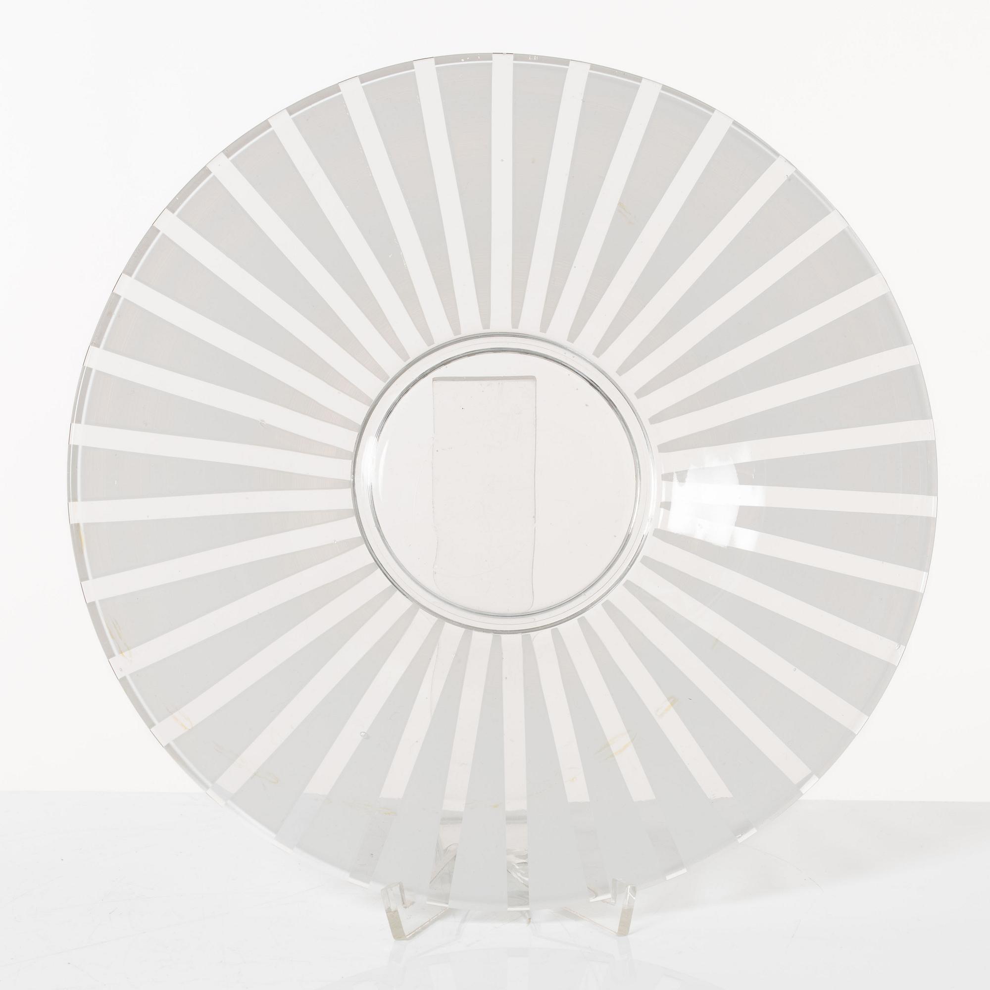 Bengt Orup, glasservis, "Strikt", 75 delar, Johansfors, 1950-tal.