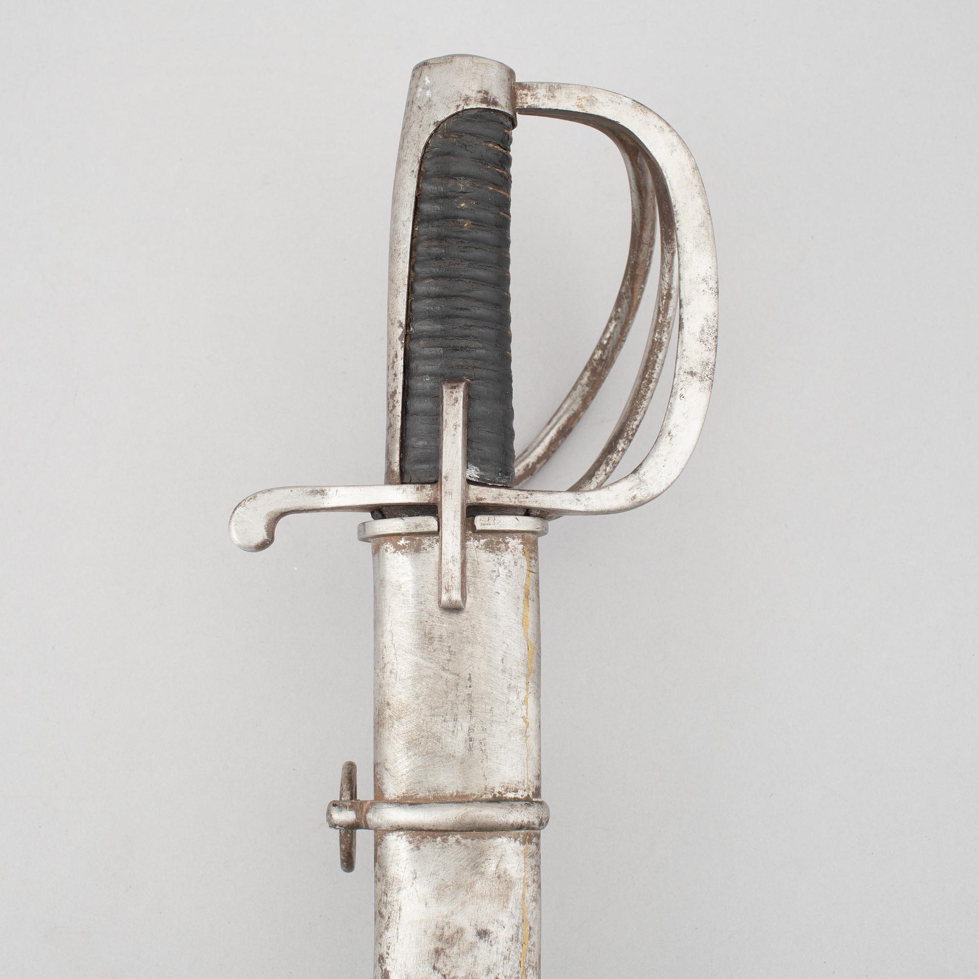 Sabre, Swedish, m/1825 for hussars, with scabbard.