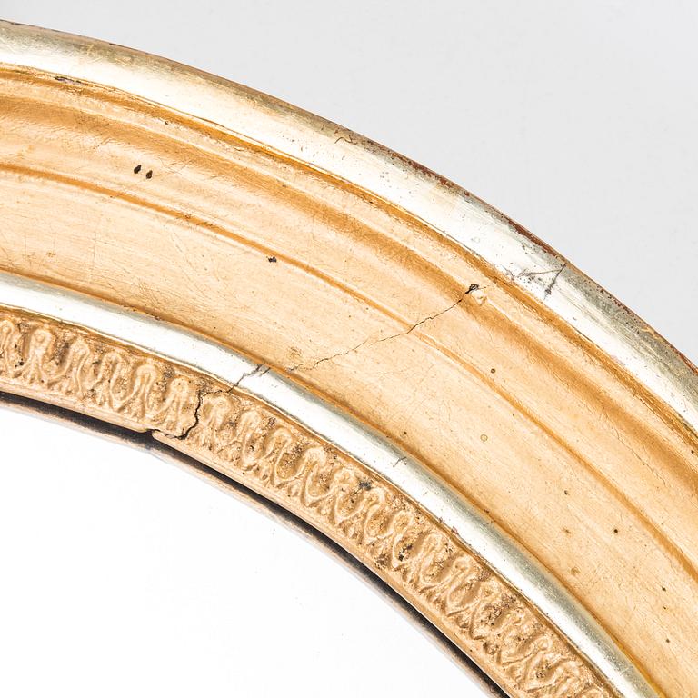 A Swedish Gustavian mirror wall lamp, late 18th century.