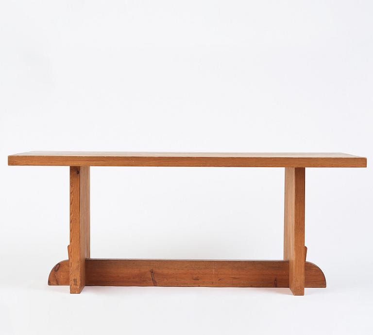 Axel Einar Hjorth, a stained pine "Lovö" table, Nordiska Kompaniet, Sweden 1930s.