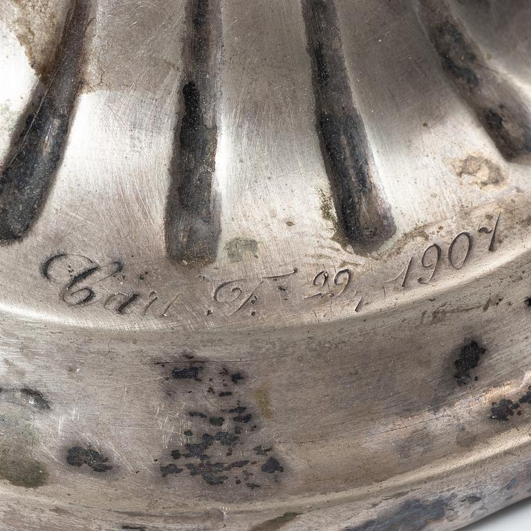 Candelsticks, a pair, silver, Sweden 1795.