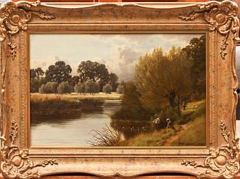 BENJAMIN WILLIAM LEADER, olja på duk, sign och dat 1904.