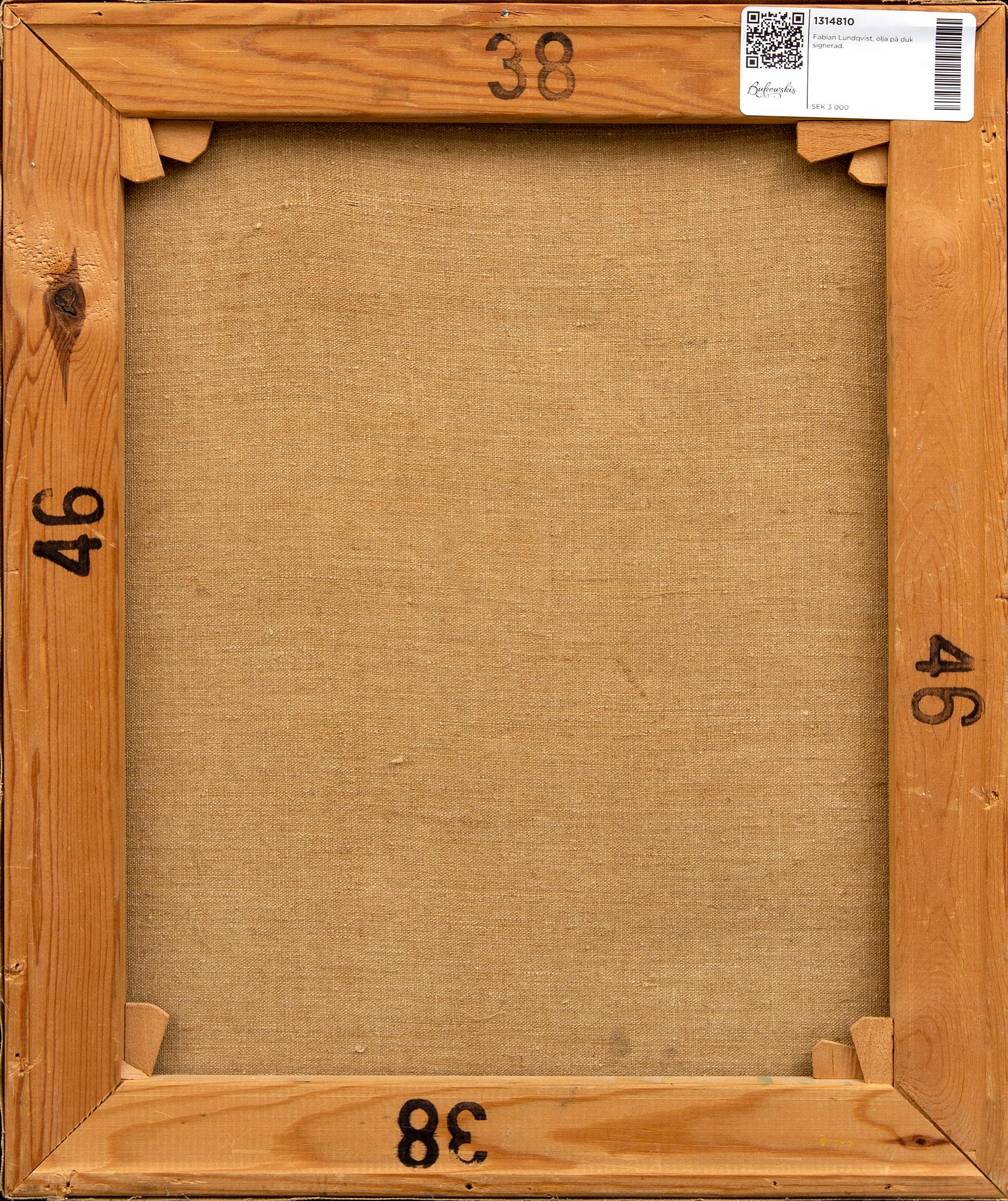 Fabian Lundqvist, oil on canvas signed.