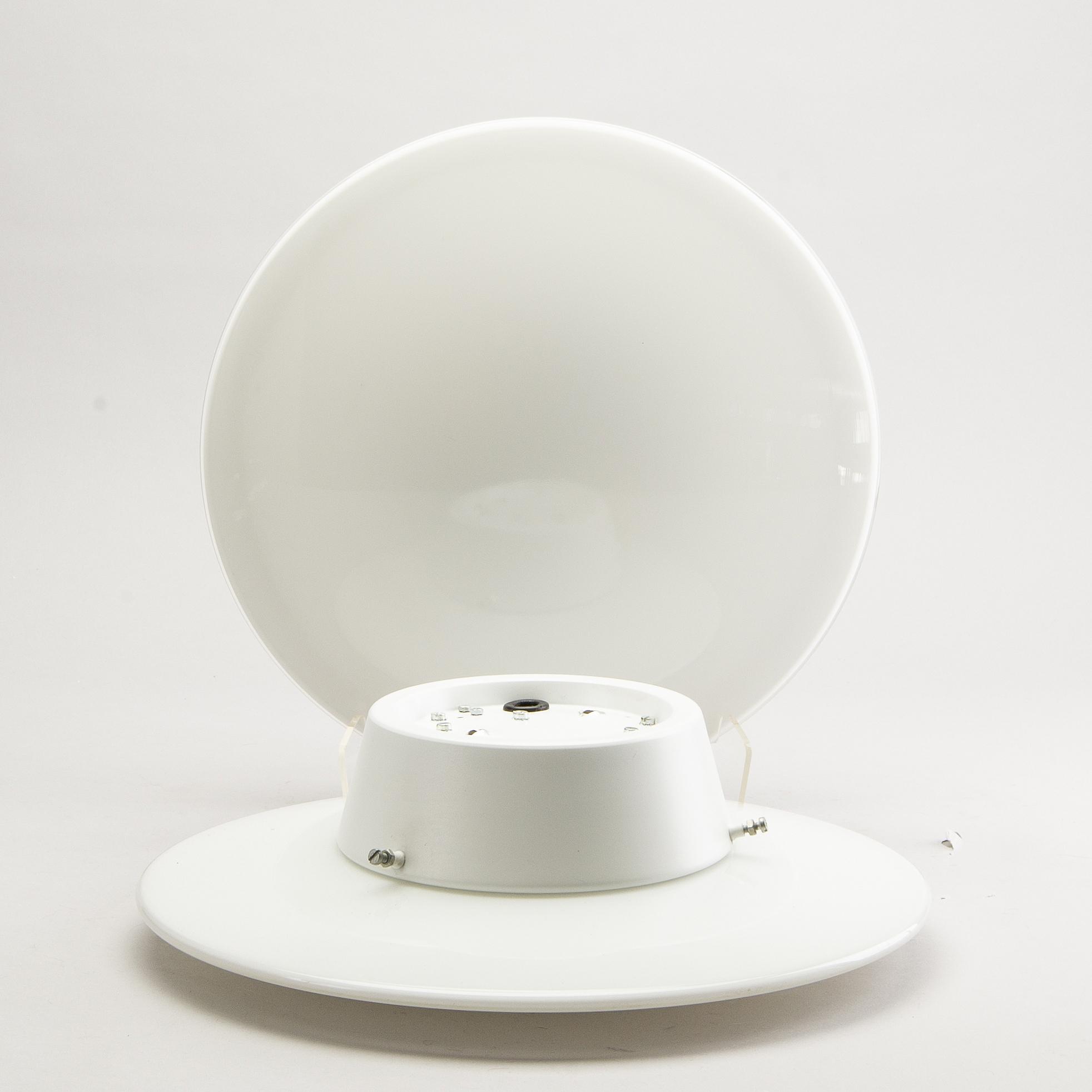 ARNE JACOBSEN, a pair of wall/ceiling lights, 'AJ Eklipta', Louis Poulsen, Denmark.