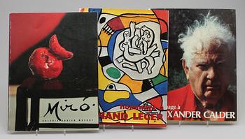 BÖCKER, 3 st, om Léger, Calder och Miró, mestadels XX Siécle Numero Spécial, Paris.