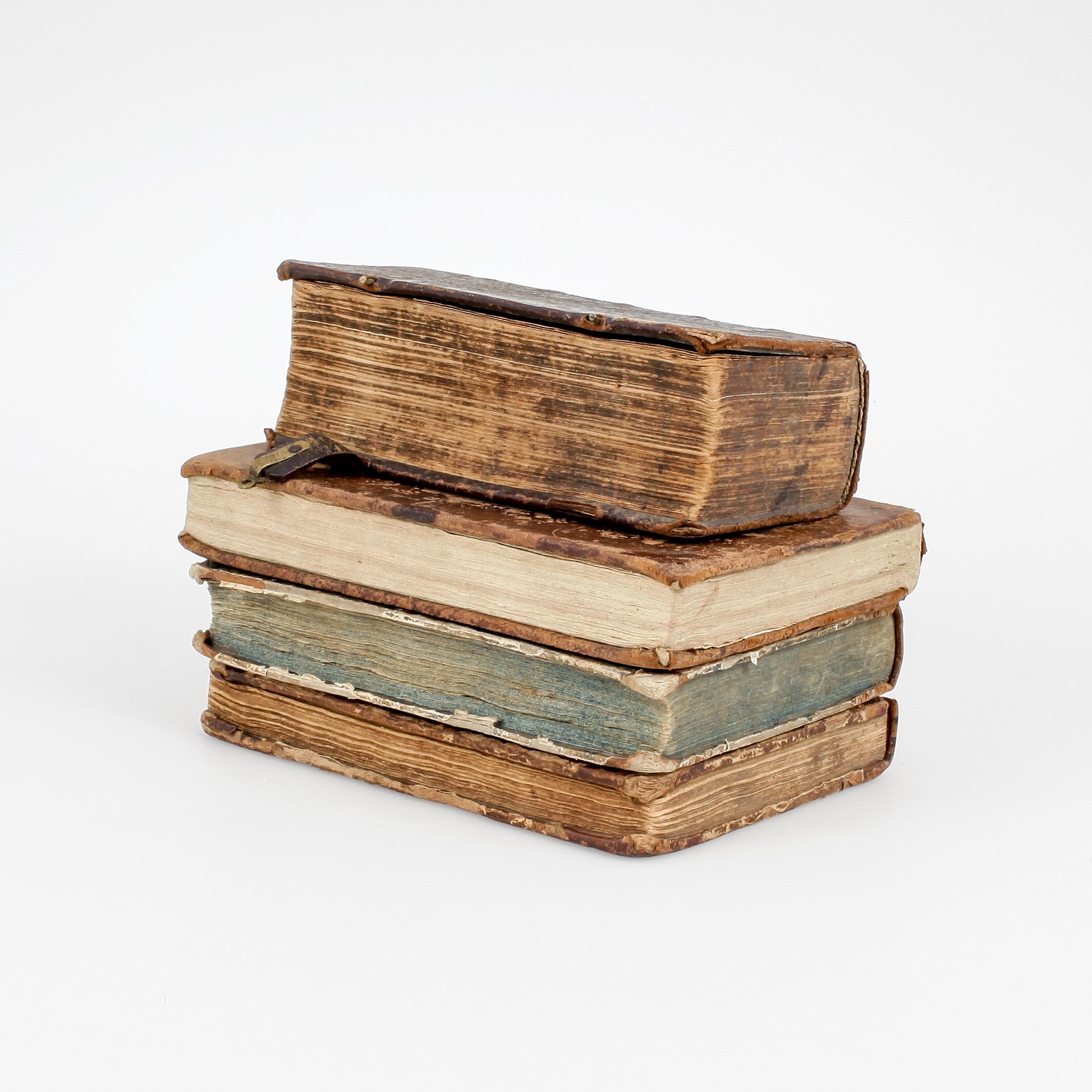 BÖCKER, 4 stycken, 1700-/1800-tal.