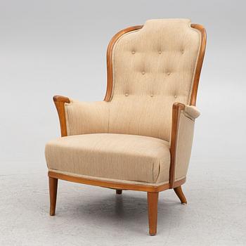 Carl Malmsten, a "Vår Fru" armchair, Bodafors, Sweden, 1960's.