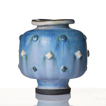 Wilhelm Kåge, a set of two stoneware vases, Gustavsberg Studio 1940s.