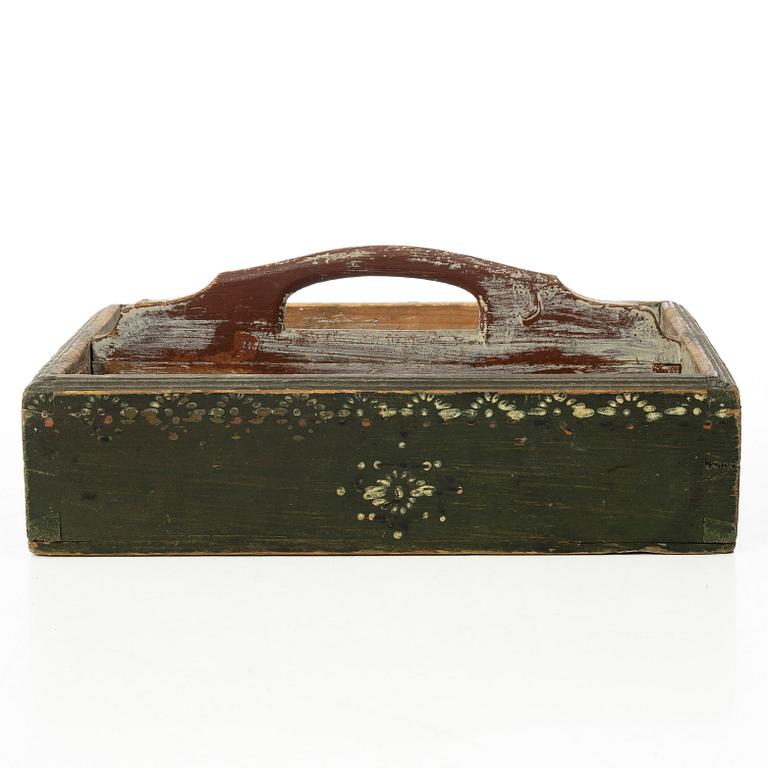 Besticklåda, allmoge, Jämtland, 1800-tal.