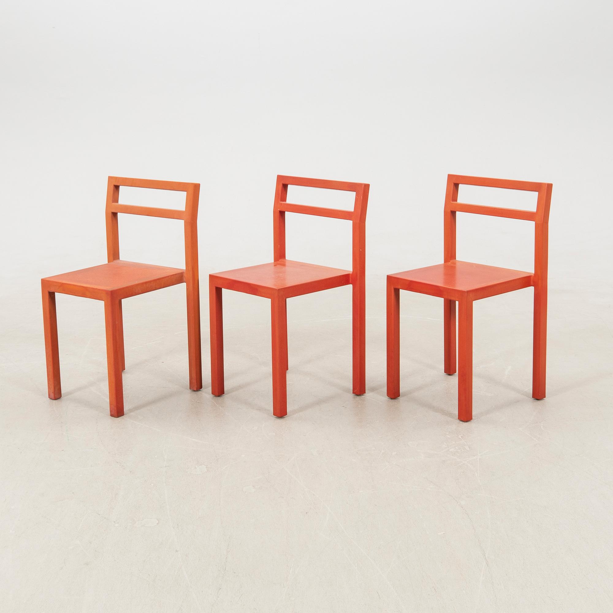 Boris Berlin & Poul Christiansen (Komplot design), chairs 7 pcs "Non" for Källemo 2000s.