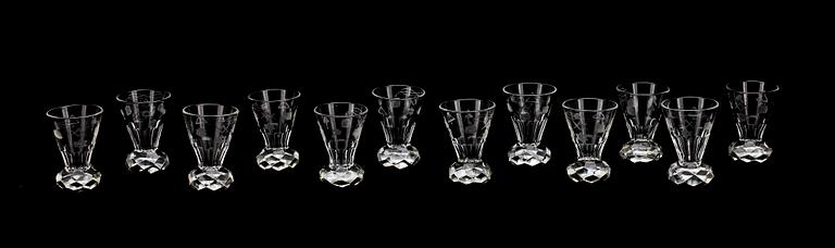 FRIMURARGLAS, 12 st, omkring 1900.