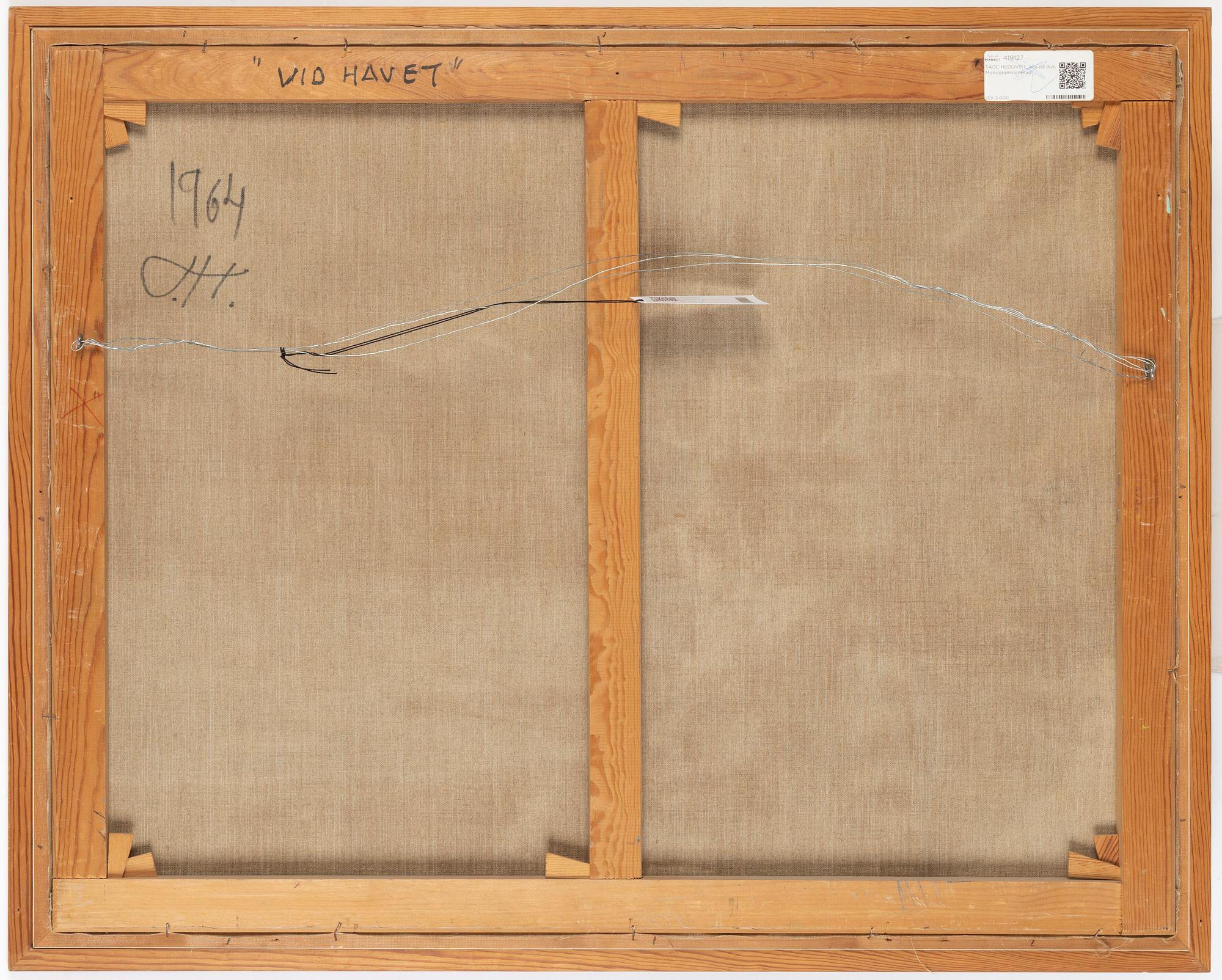 Tage Hedqvist, olja på duk, signerad och daterad -64 a tergo.