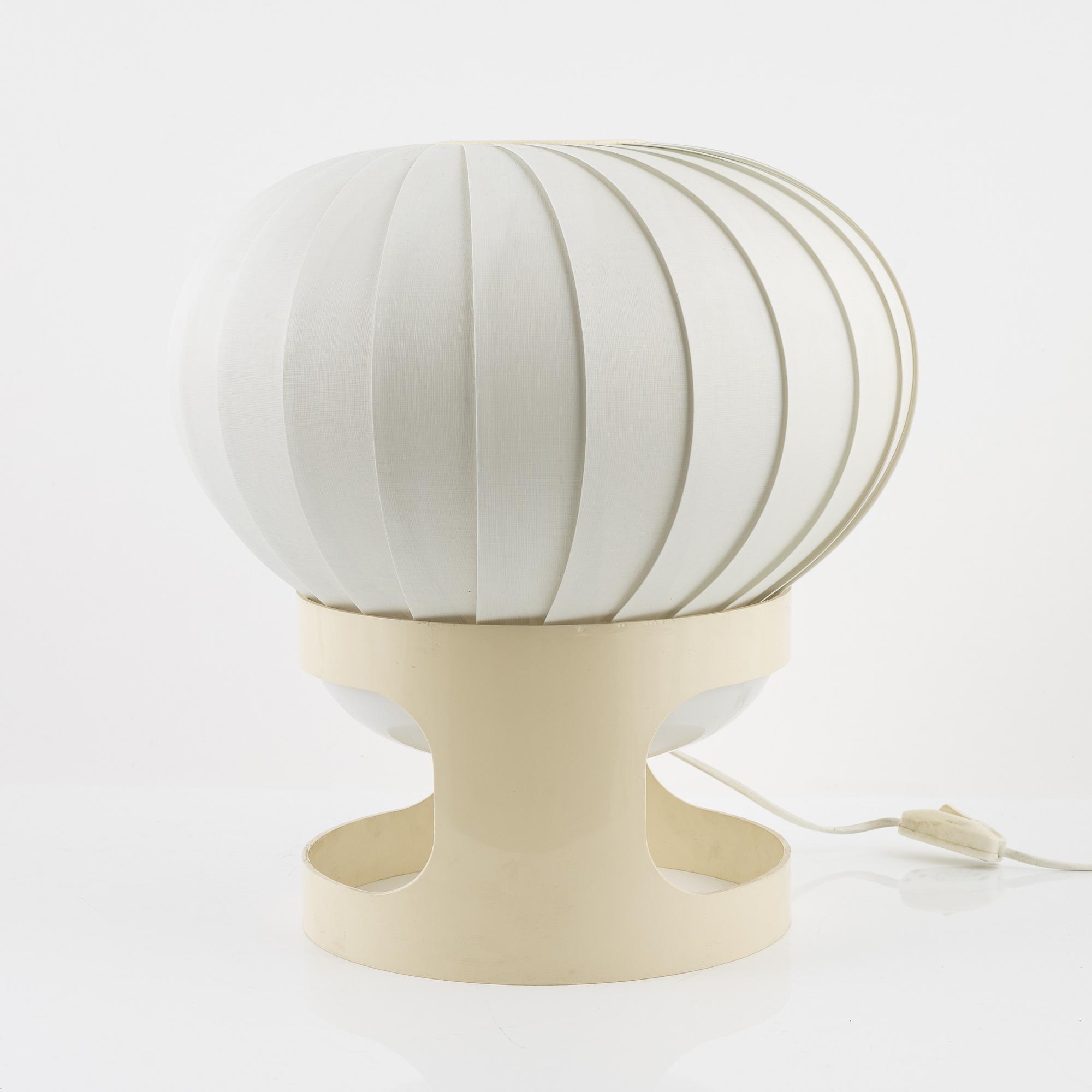 Joe Colombo, table lamp, "Sinjet", plastic, Husqvarna, second half of the 20th century.