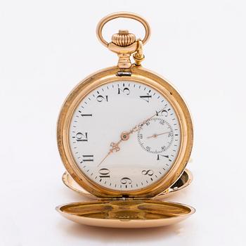 OMEGA pocket watch, riding case 18K, 53 mm.