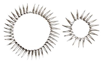 671. ATELIER BORGILA, collier och armband,  Stockholm 1956 och 1958,