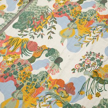 Josef Frank,  Gardin två längder "Anakreon" för Firma Svenskt tenn linne ca 255x113 cm vardera.