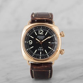 140. PANERAI, Radiomir, GMT/Alarm, armbandsur, 42 mm,