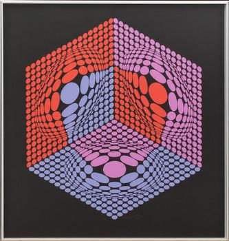 VICTOR VASARELY, färglitografi, signerad och numrerad 1/250.