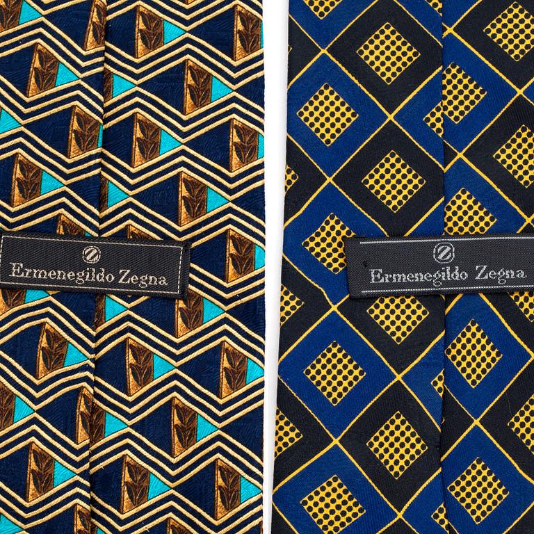 ERMENEGILDO ZEGNA, two silk ties.