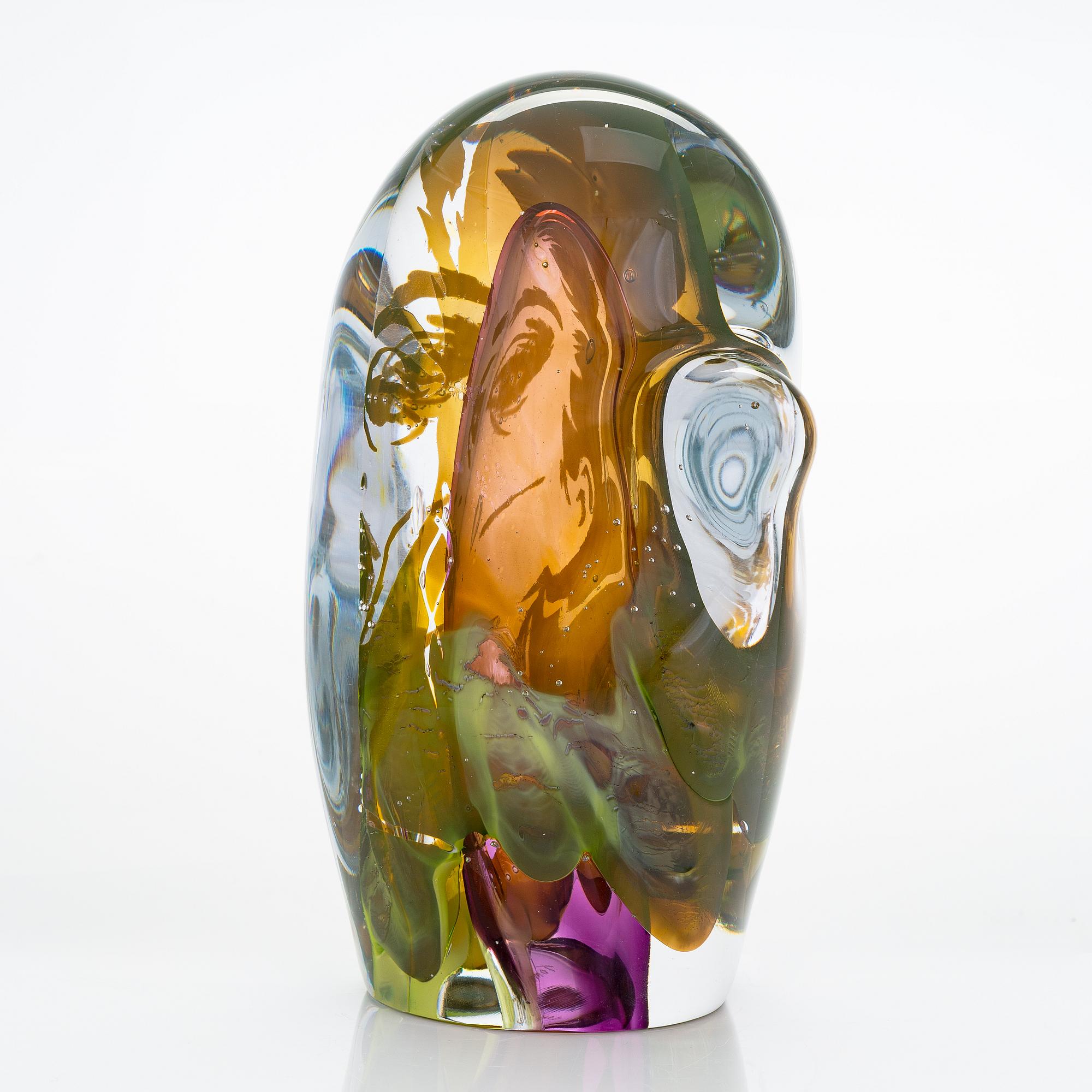 Tommi Ketonen, glass sculpture, 'Representative until the very end', signed Tommi Ketonen 2022, Nuutajärvi.