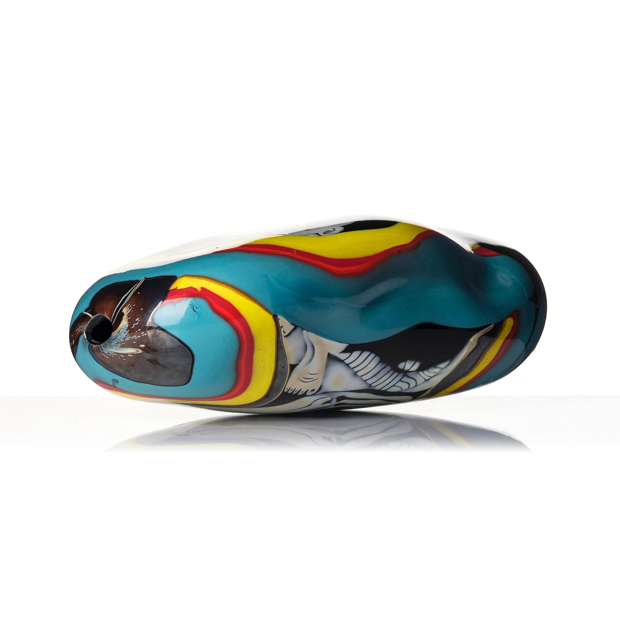 Peter Hermansson, "The Bad Hug", a unique glass vase in graal technique, BODABULLET, 2015.