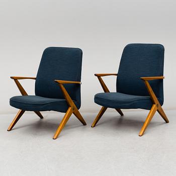 A pair of easy chairs by Bengt Ruda, Nordiska Kompaniet.