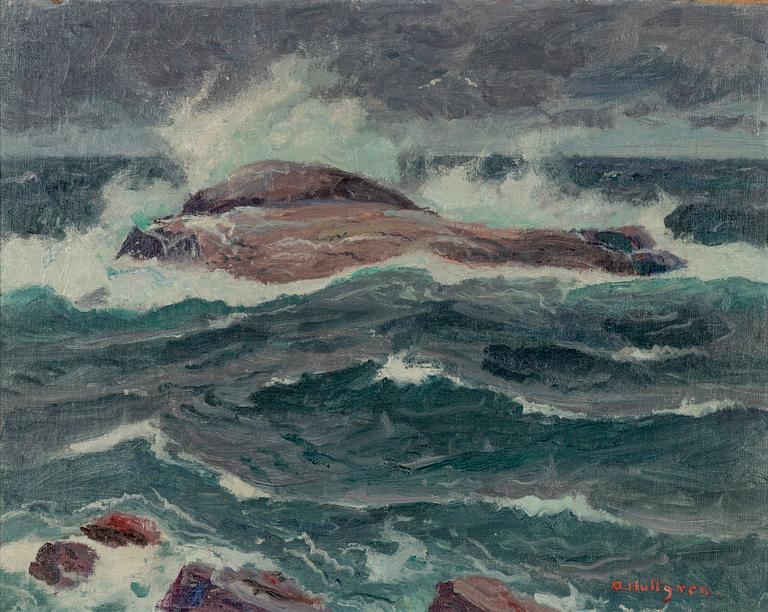 Oscar Hullgren, olja på duk, signerad.