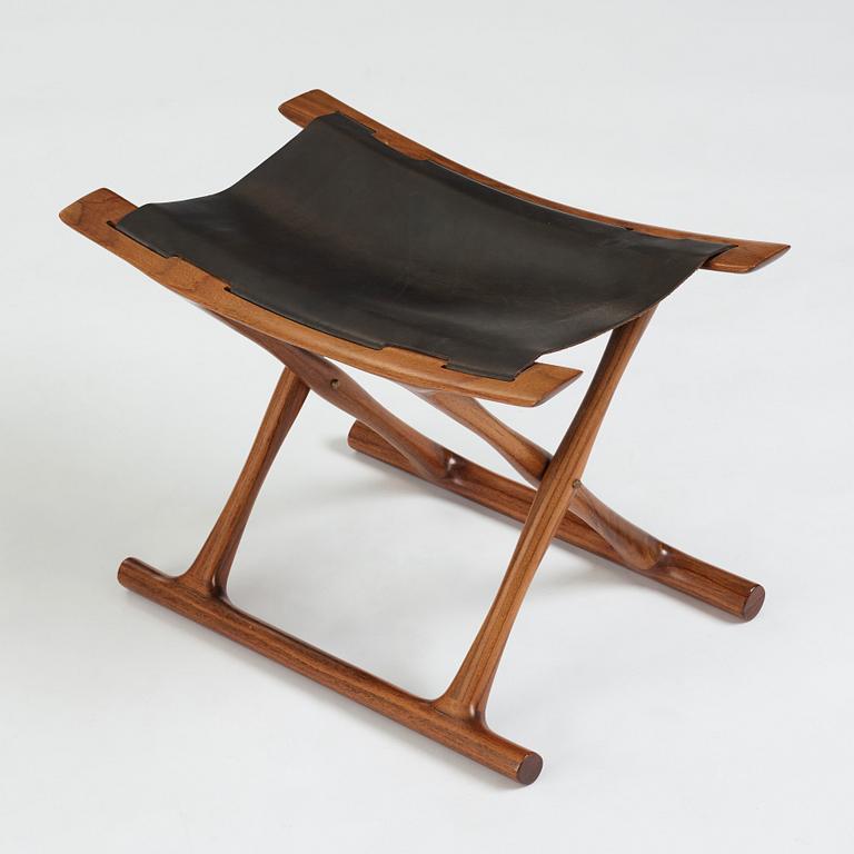 Ole Wanscher, a rosewood "Egyptian stool", Poul Jeppesen-møbler, Danmark, jubilee edition 2003.