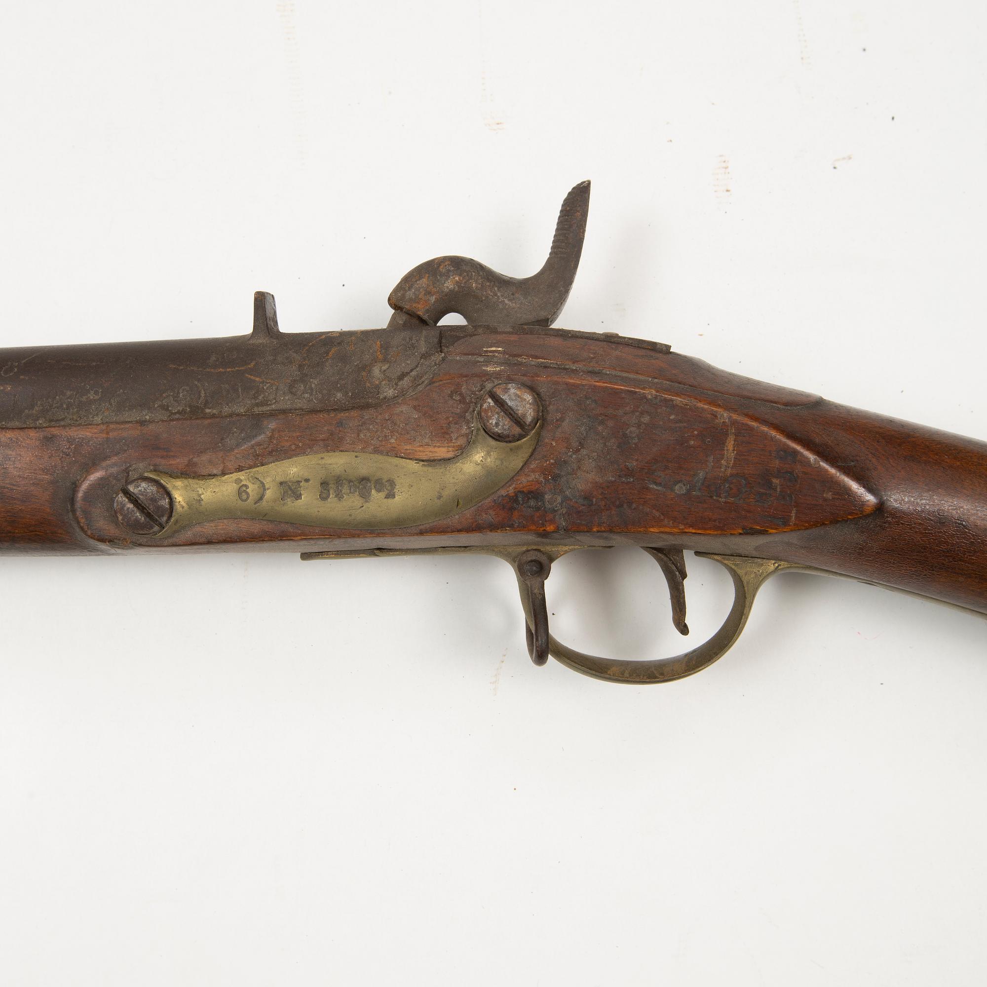 A 18th Century Swedish-British converted percussion gun.