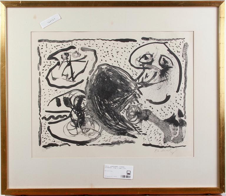 ALECHINSKY, PIERRE. Litografi. Sign o numr 1/50.