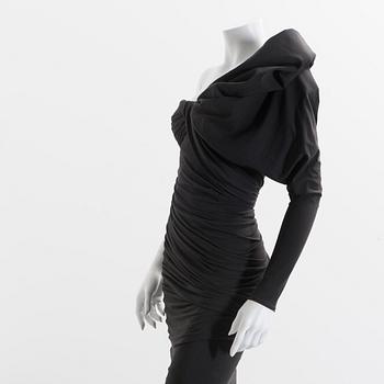 DRESS, Lanvin, a grey one shoulder dress.