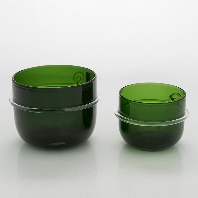 Michael Bang, six flower pots, Holmegaard, Denmark.