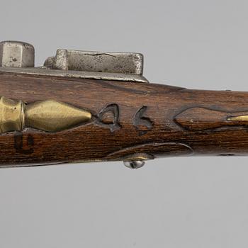 A Swedish flint lock pistol similar to 1759 pattern.