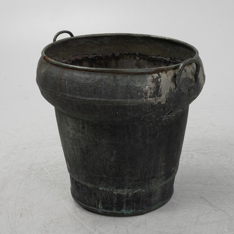 Water barrel, copper, dated 1836.