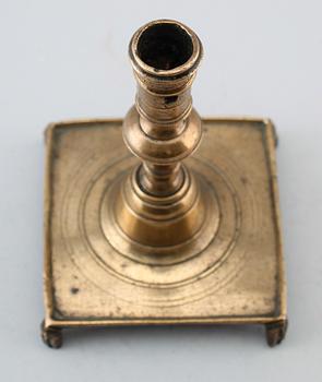 LJUSSTAKE, mässing, 1600-tal.